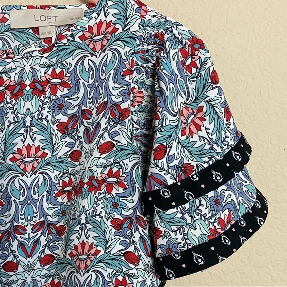 Ruffle Flutter Sleeve Top Red Pink Blue Purple Green White - Picture 6 of 11